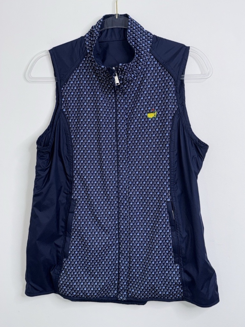 Magnolia Lane Tech Womens Masters Reversible Golf Vest Augusta Logo Sz M Blue